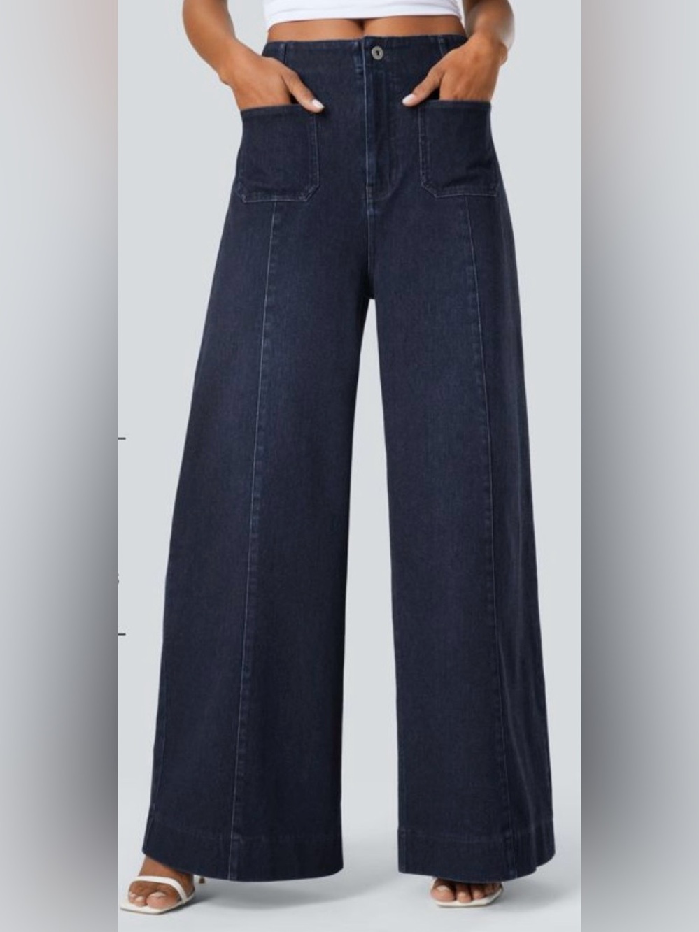 Talbots Dark Indigo Wide-Leg High-Rise Jeans
